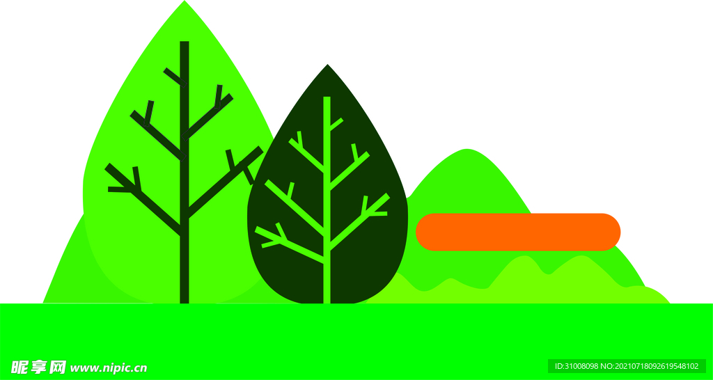 公园   雕塑   植树