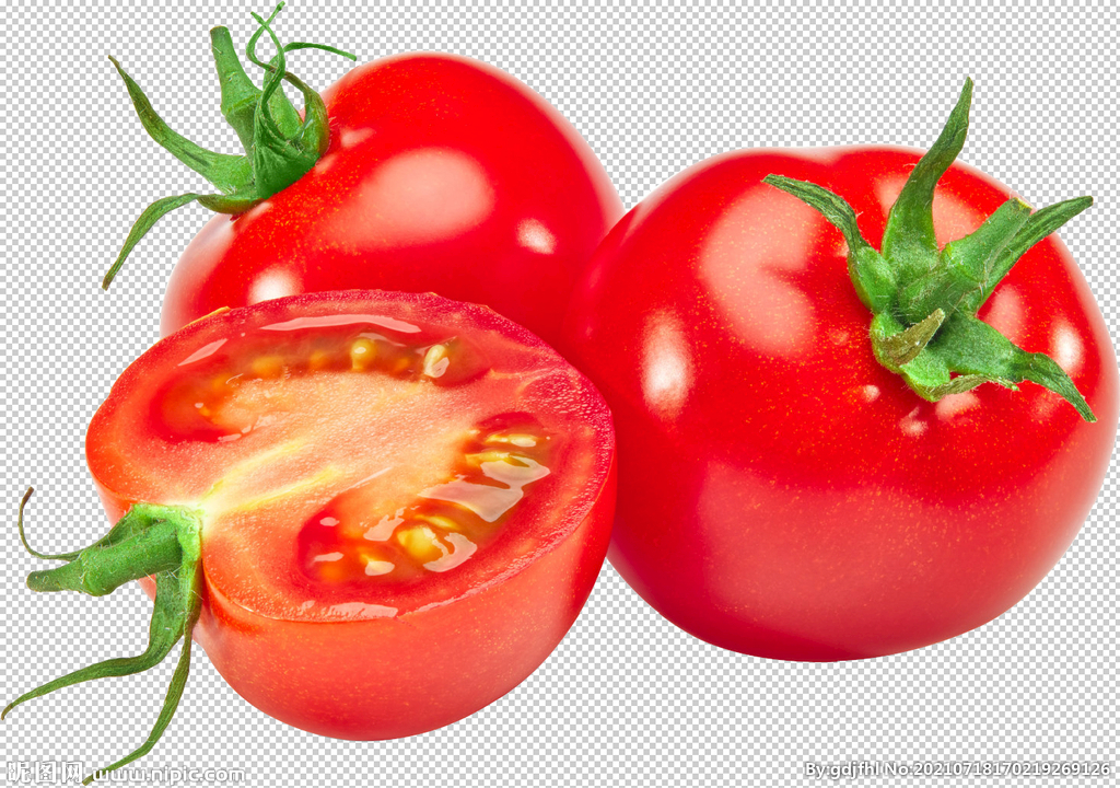 西红柿番茄抠图透明底