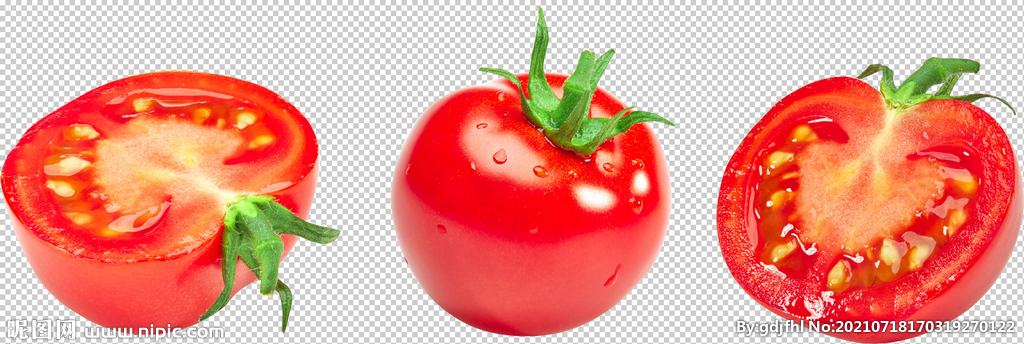 番茄西红柿抠图透明素材