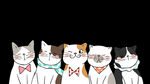 一排可爱小猫矢量图