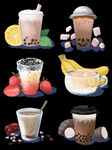 奶茶图案