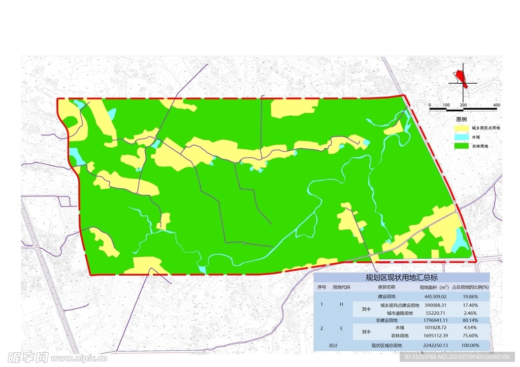 土地利用规划现状分析图