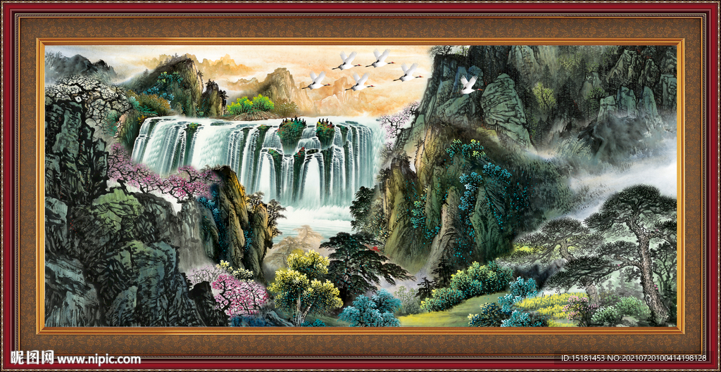 聚宝盆风景画
