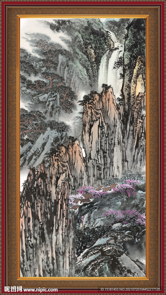 装饰山水画 