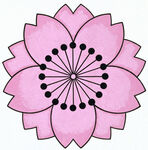 粉色几何花朵