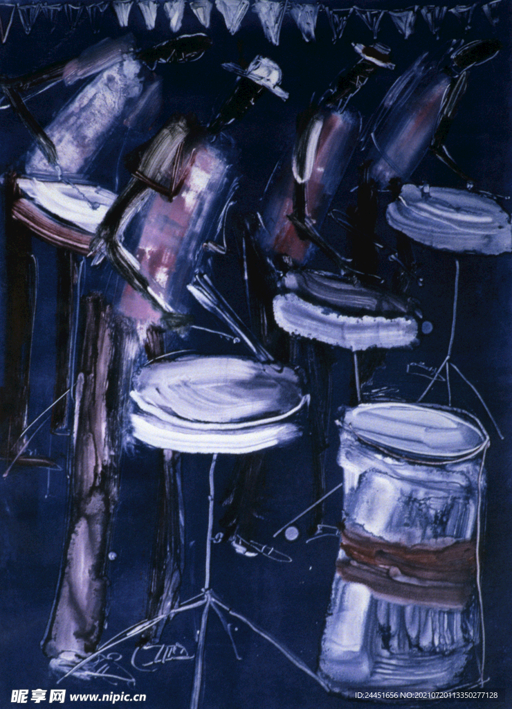 抽象水粉画