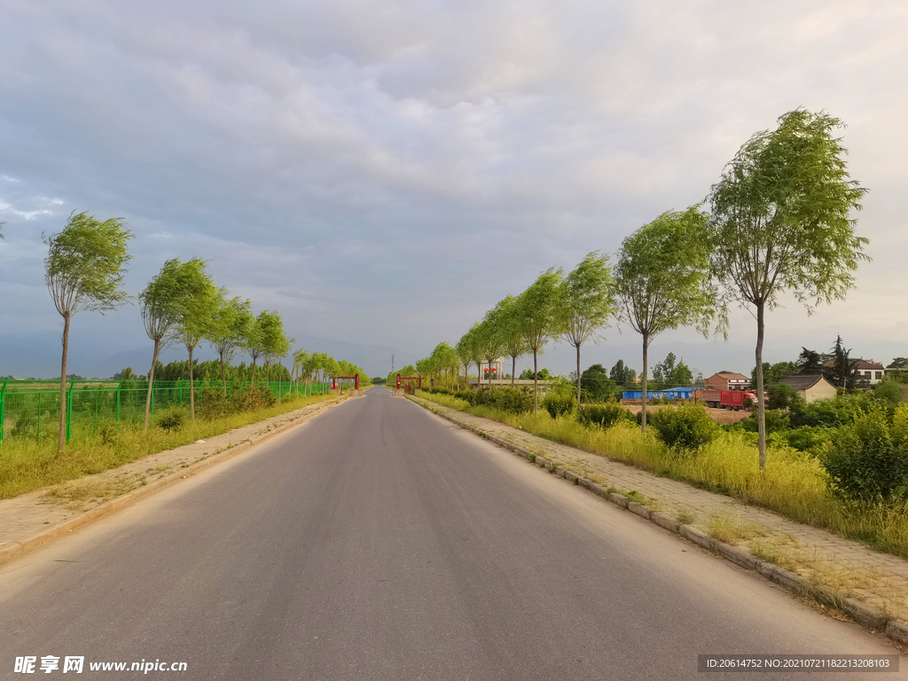 美丽的乡村道路风景