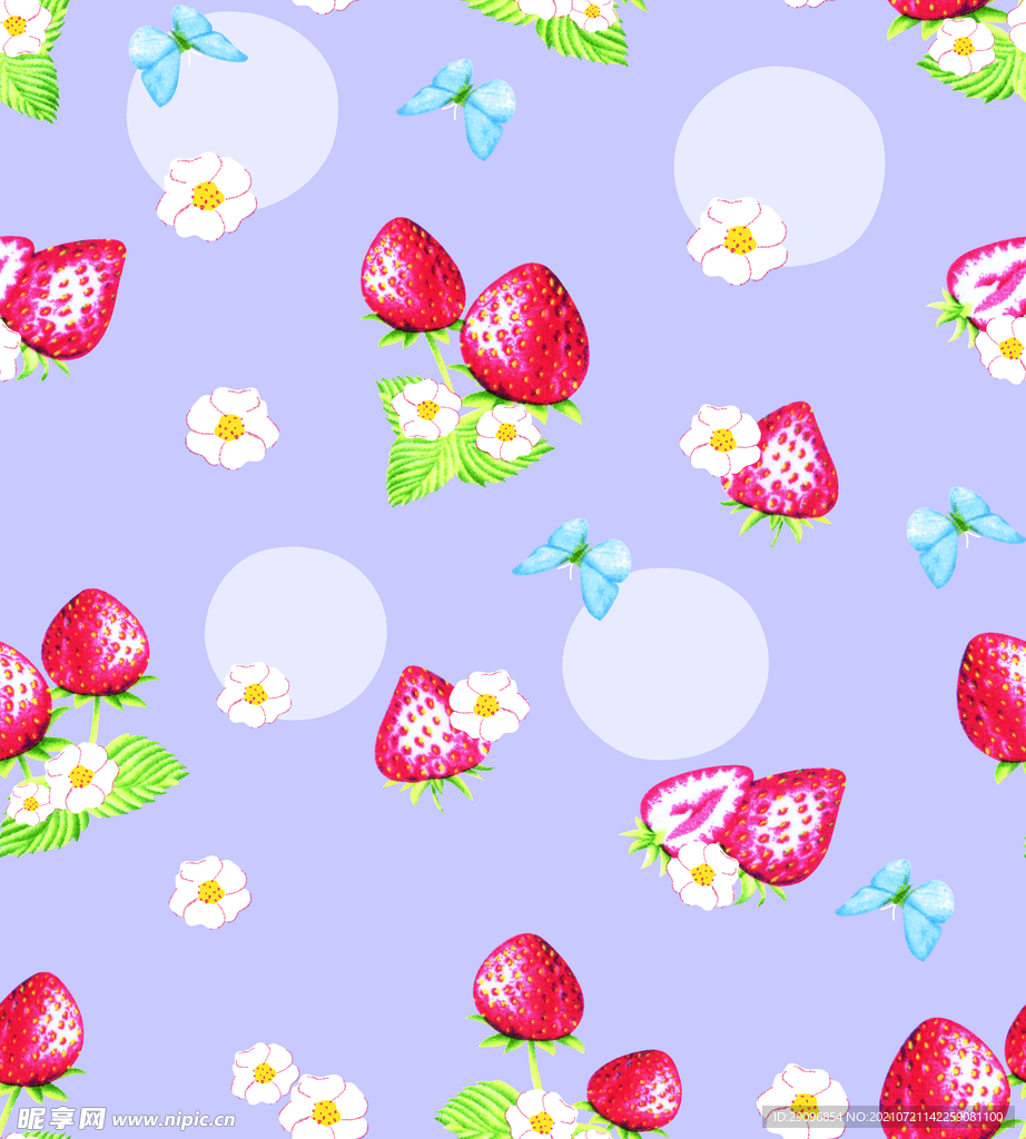 草莓 数码印花