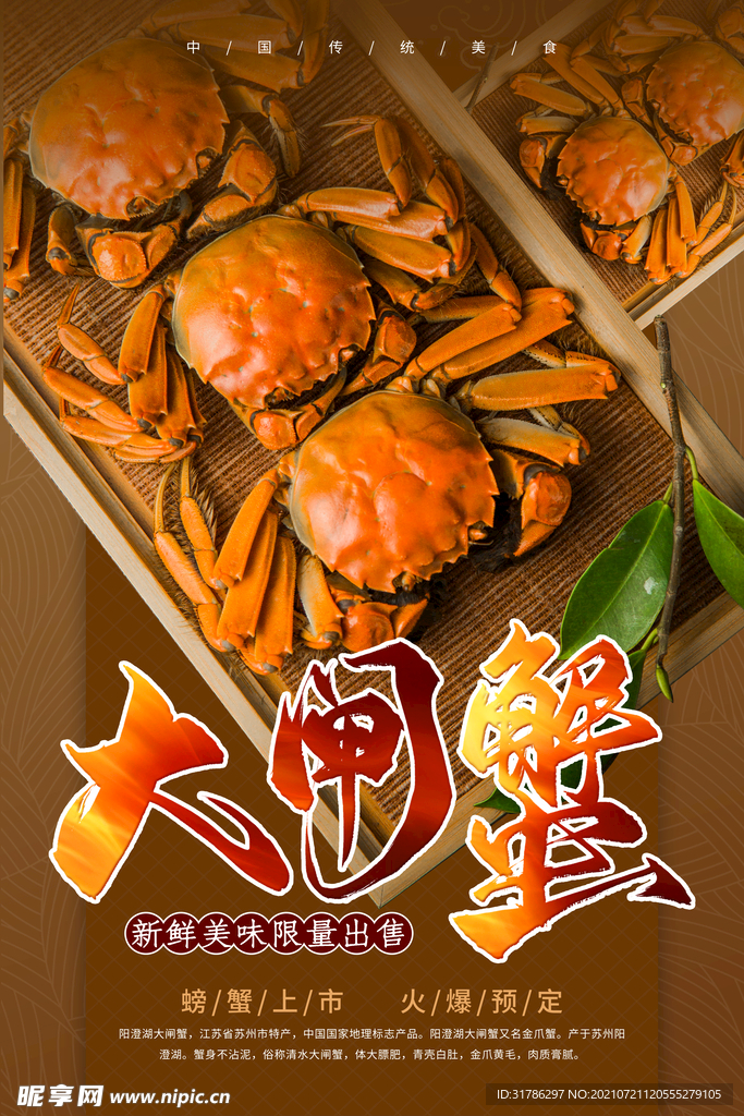 大闸蟹海报