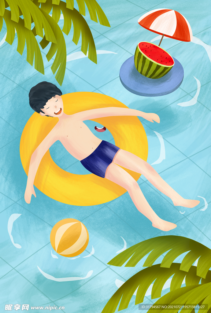 大暑插画