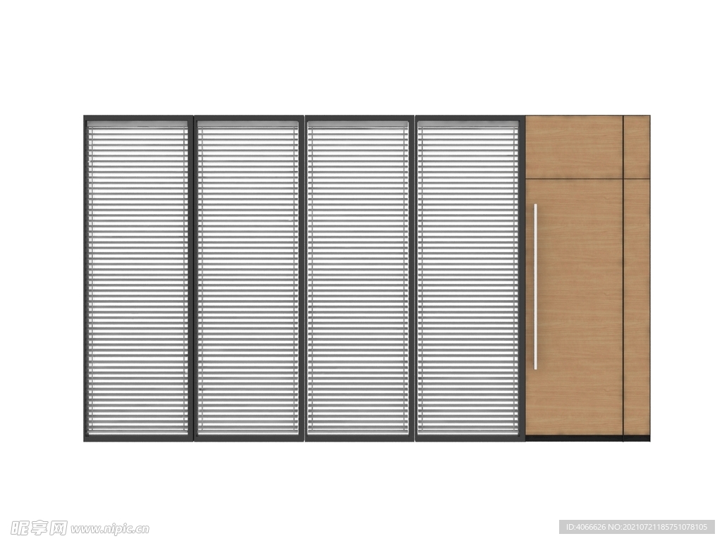 百叶窗门3d模型