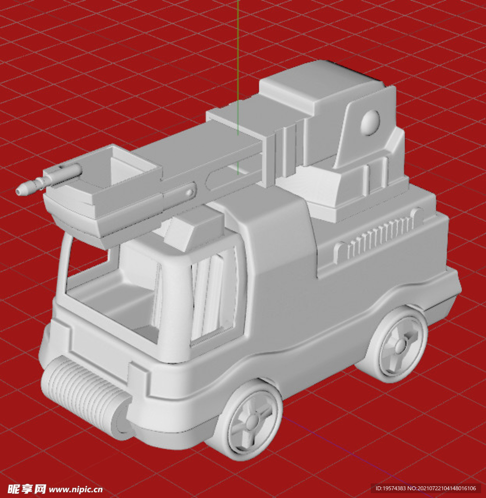 C4D模型玩具汽车工具车