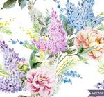 丁香花与牡丹花