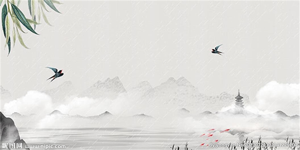 江南烟雨古风背景