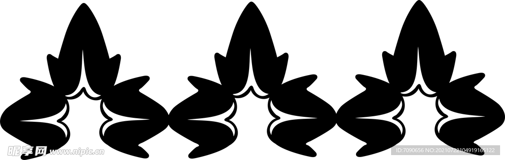 黑白手绘植物 