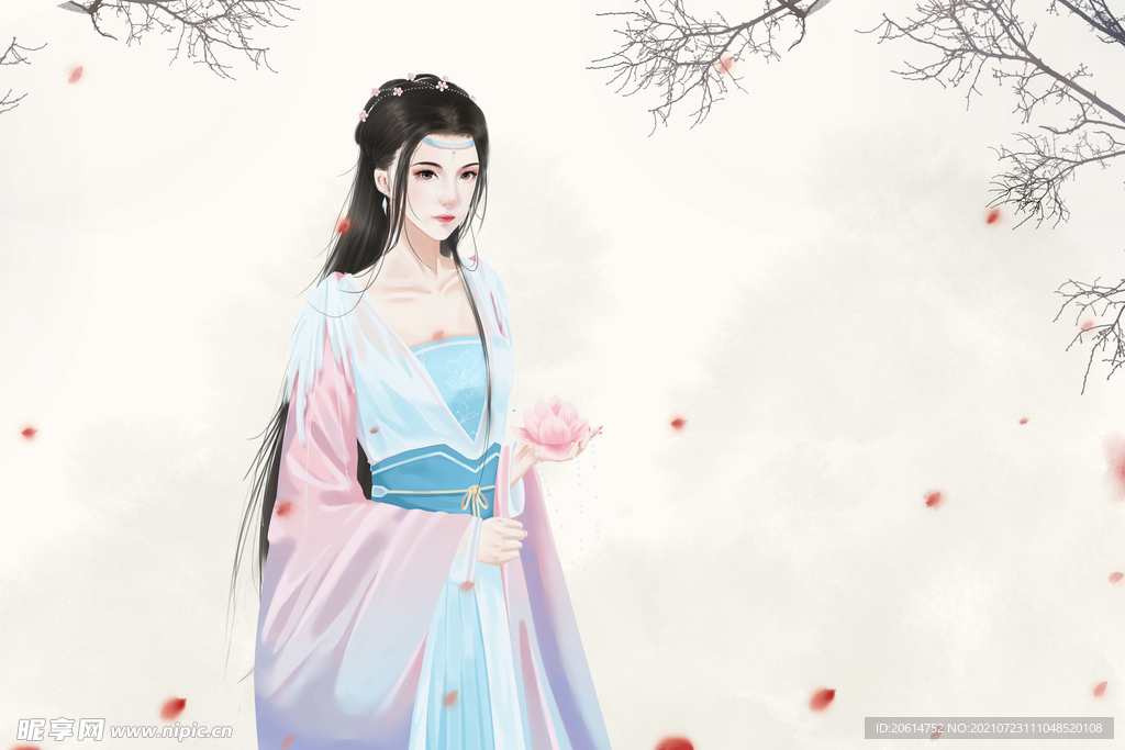 优雅古典的少女