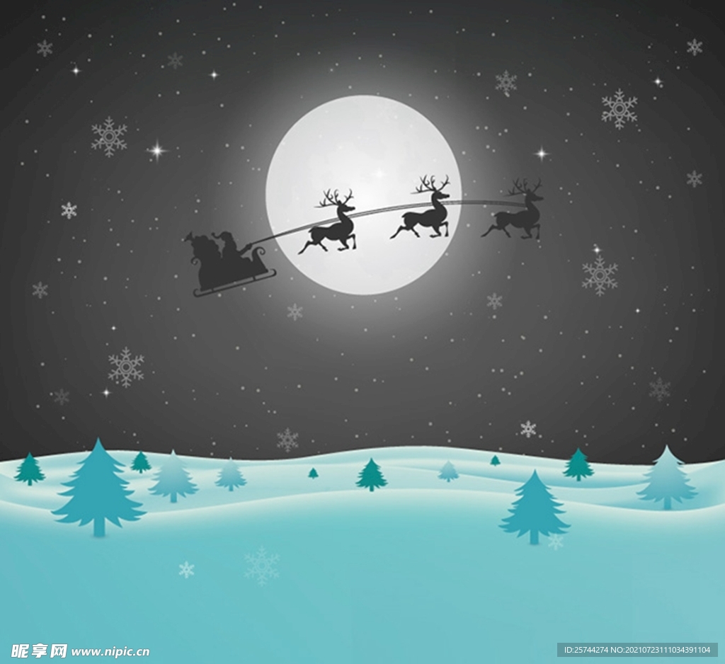 圣诞老人 驯鹿 雪橇车 圣诞节 礼物车 _ZDmoxi作品_人物男人_cg模型网