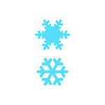 蓝色雪花 矢量图标 免抠元素