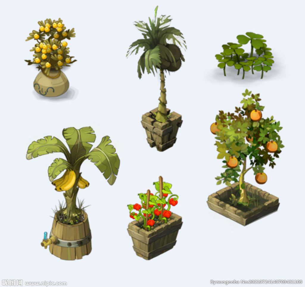 png格式植物花卉手绘素材