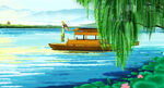 泛舟游西湖