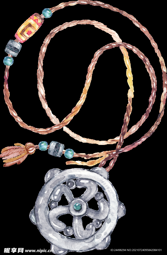 西方神圣水彩装饰物平面素材