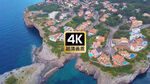 短视频素材航拍海岛建筑群风景
