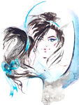手绘美女