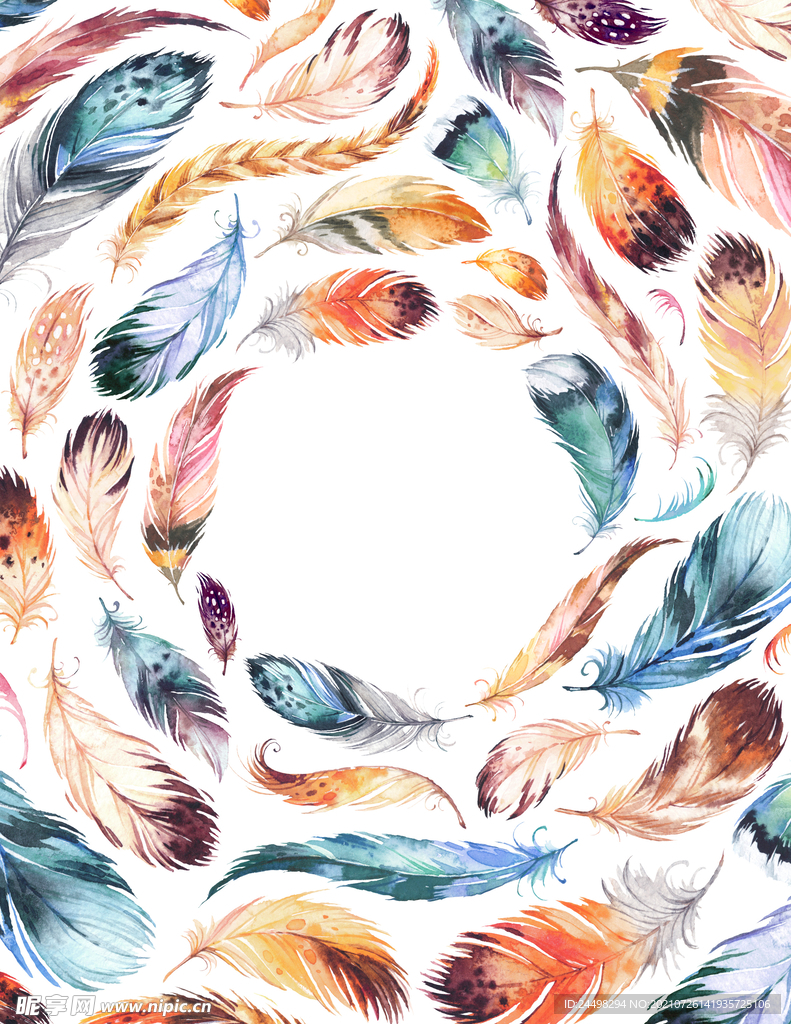 西方神圣水彩装饰物平面素材