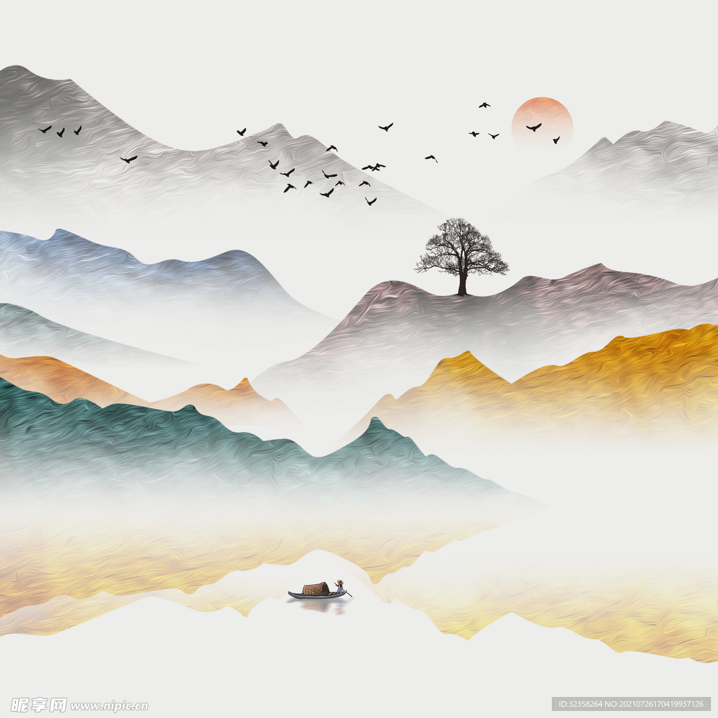金色山水