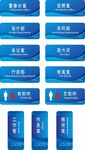 蓝色企业科室门牌