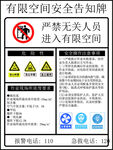有限空间安全告知牌