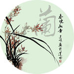 兰花挂画