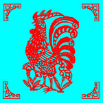 鸡剪纸