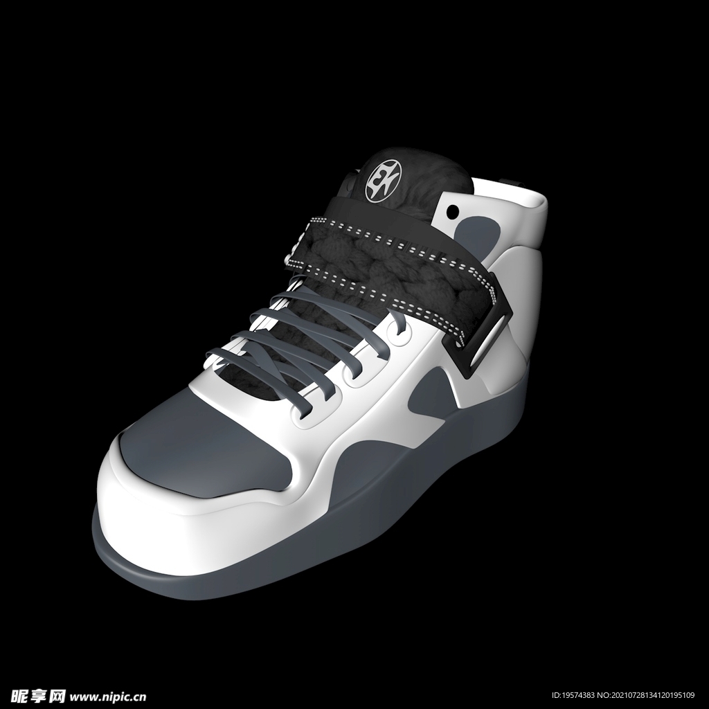 C4D模型篮球鞋网洞白色