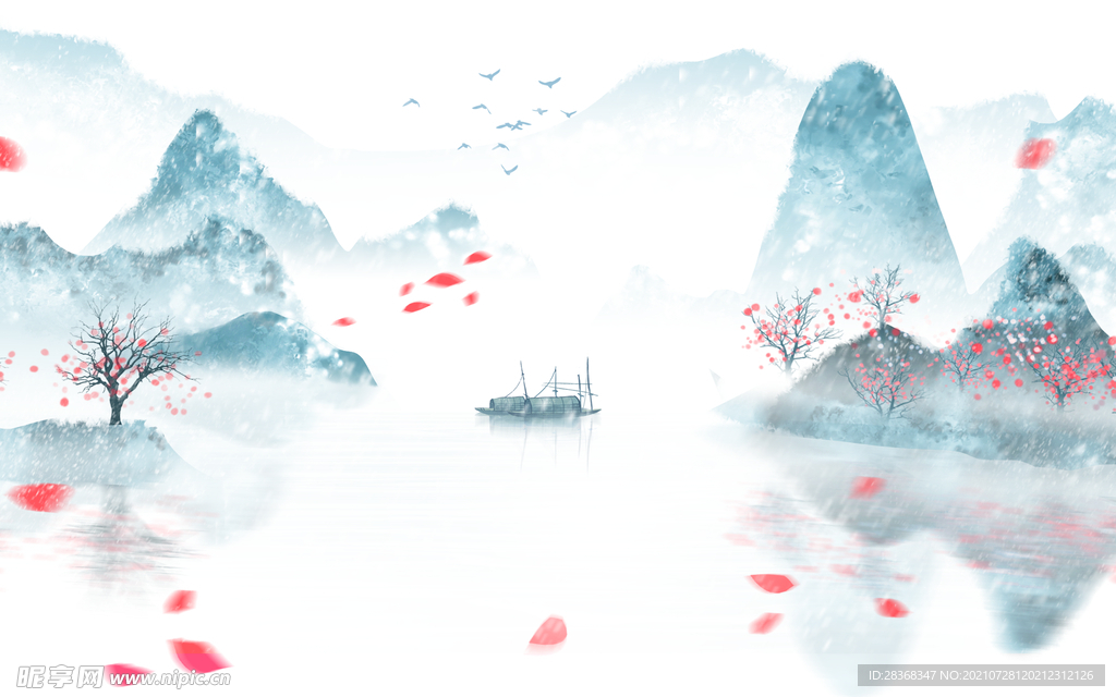 水墨山水背景