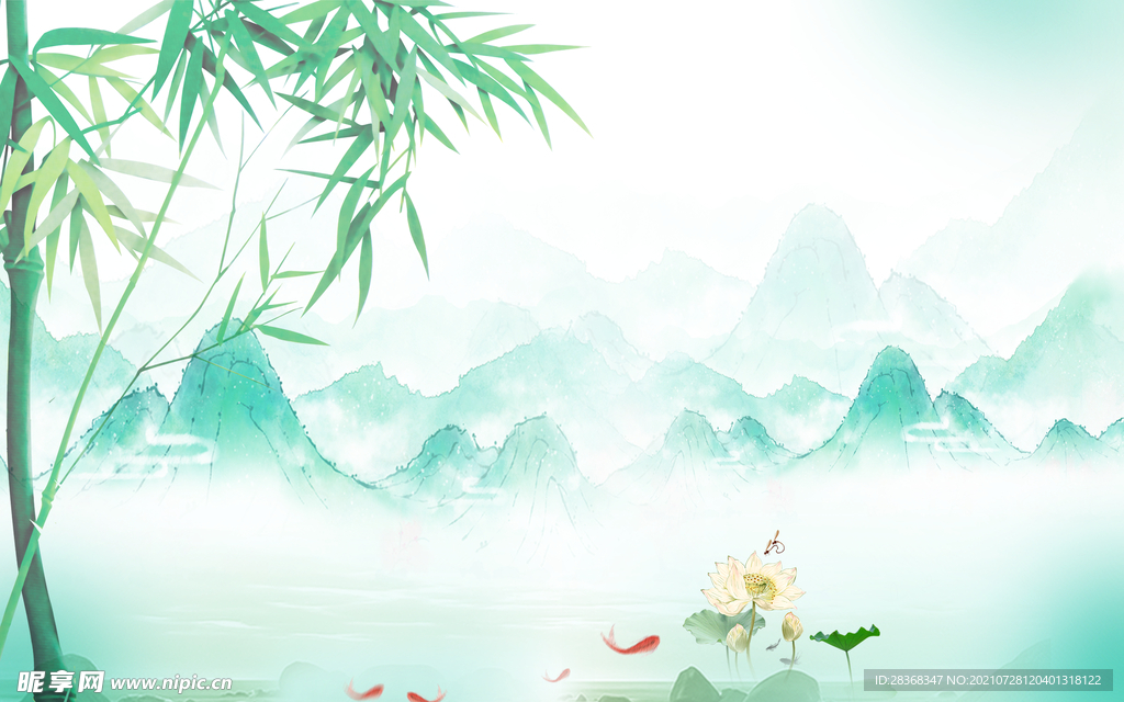 水墨山水背景