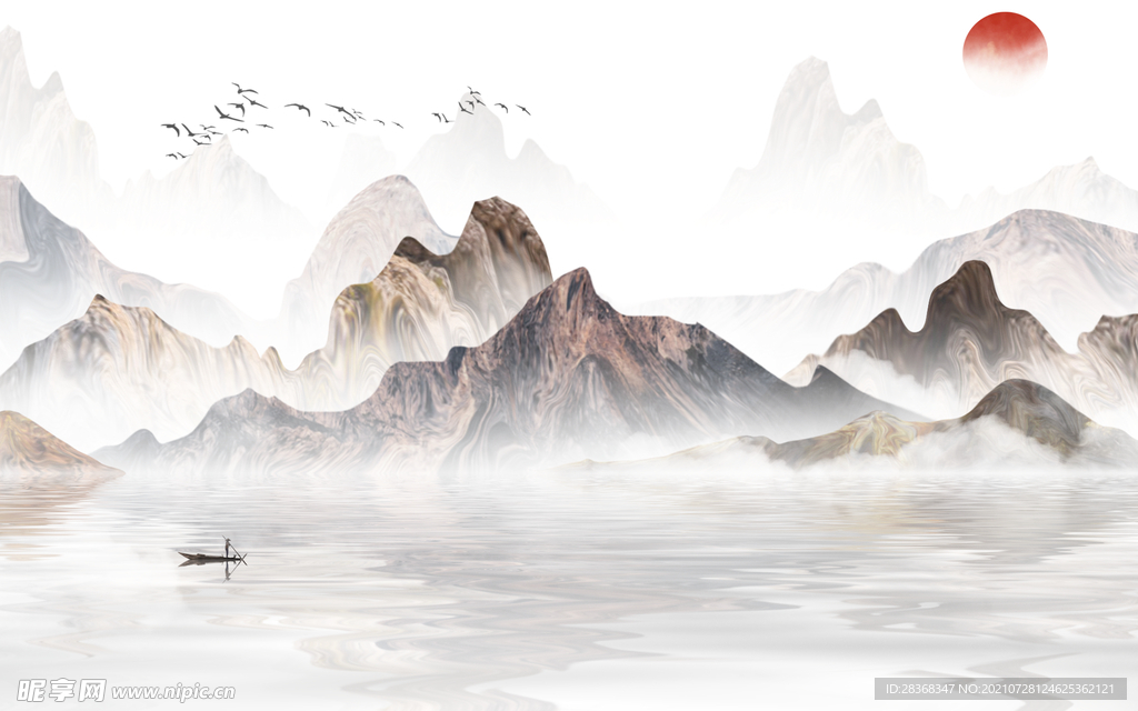 水墨山水背景