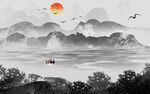 水墨山水背景