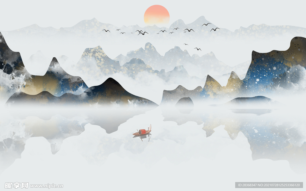 水墨山水背景