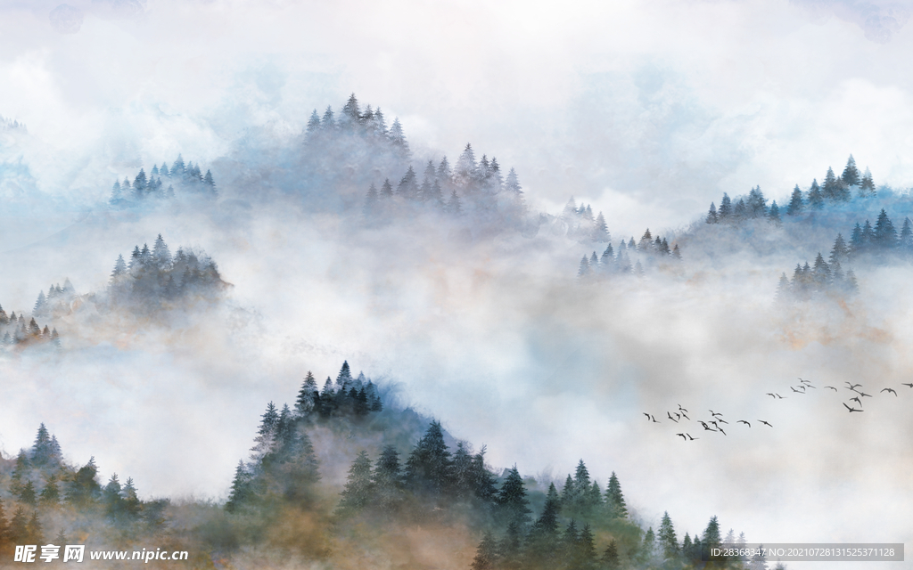 水墨山水背景
