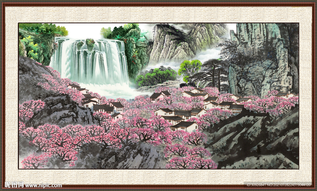 山水瀑布 