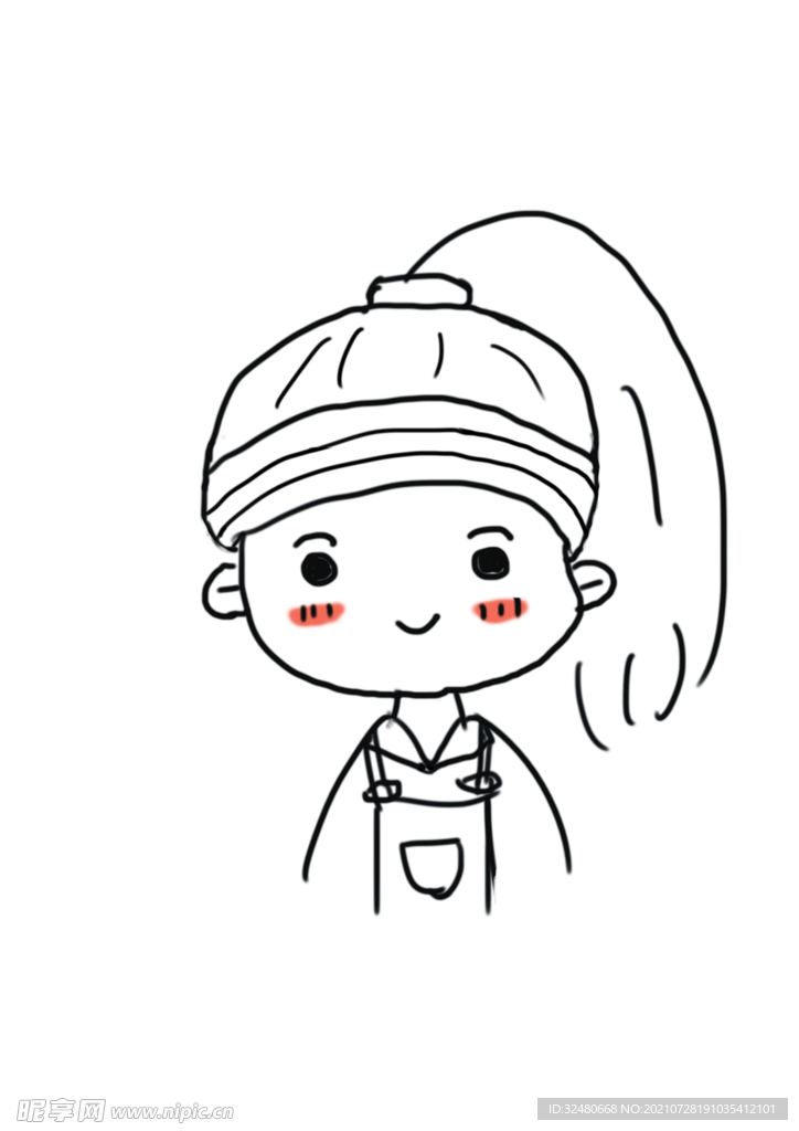 发带小女孩