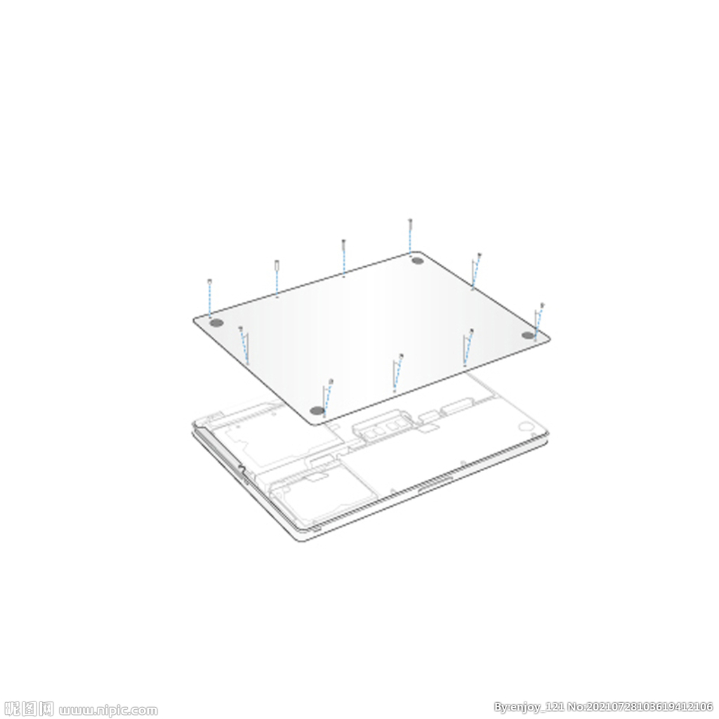苹果笔记本电脑平面图 
