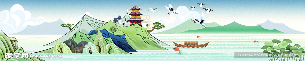 美丽的山水风景