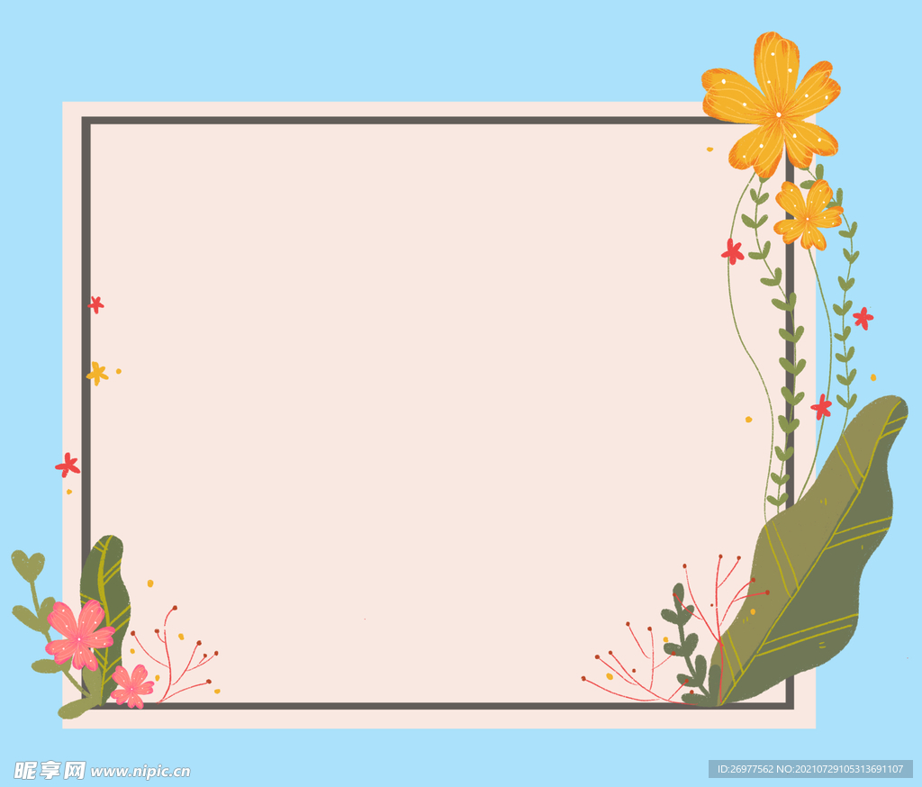 植物边框 
