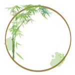  竹子圆形边框 