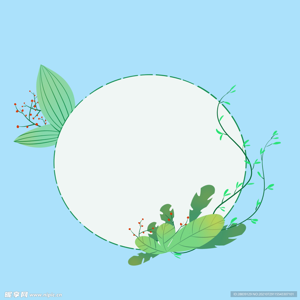 植物圆框