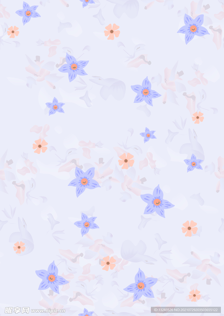 紫色碎花