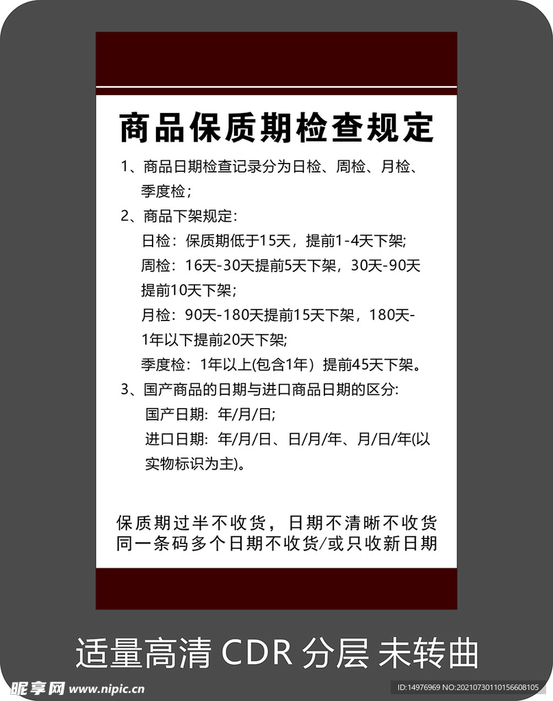 商品保质期规定