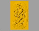 CAD浮雕装饰画立体模型